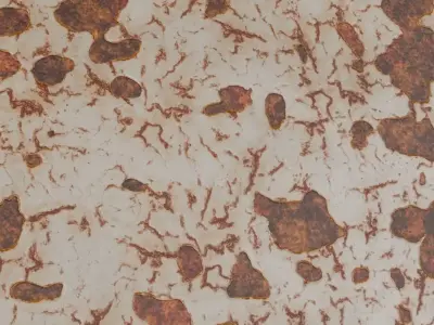 White Rusty Peeling Paint PBR Seamless Texture