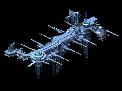 Spaceship - port of call 3D model