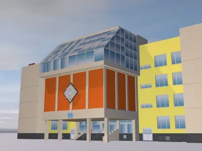 Shop center 3D model purchase