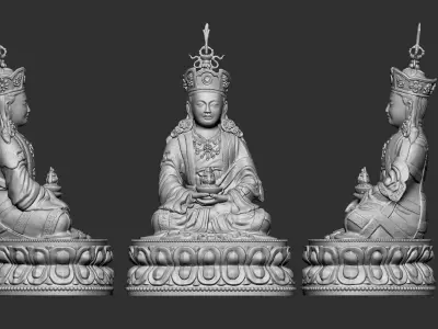 12 Buddha 3D print model