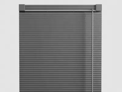 Black PVC Blinds 45x150cm 3D model
