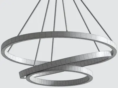 Modern Ring Pendant Light Collection 3D model