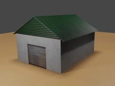 Warehouse - Garage - Barracao Low-poly 3D model