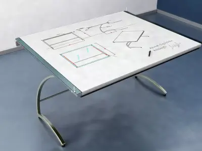 Drawing Table School Project 3D model