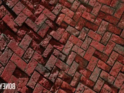Herringbone Brick Floor Tiles - Game Textures Texture