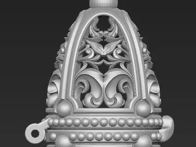 Pendant with hiding place 3D print model