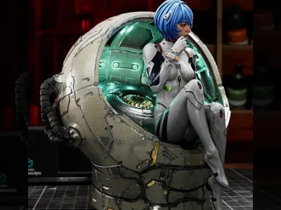 Rei Ayanami 3D print model