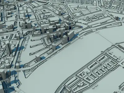 Rotterdam City Netherlands 3D print model