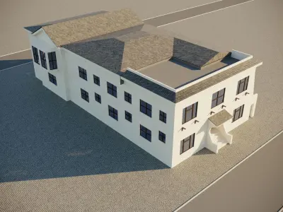 House massing Low-poly 3D model