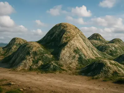 Realistic 3D Mountain Terrain Game Ready Landscape Model  Low-poly 3D model