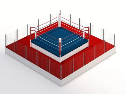 Boxing Ring Low-poly 3D model