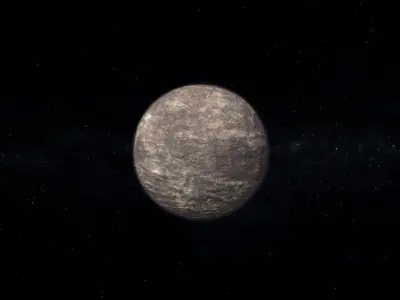 Barren Alien Planet 03 Low-poly 3D model