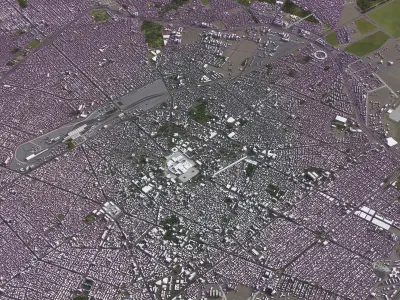 Mashhad - 3D City Model Low-poly 3D model