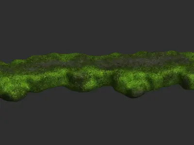 Rock Walkway 1 - Moss 2 Low-poly 3D model