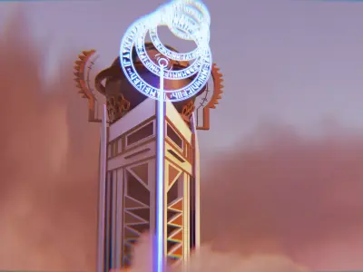 arcane piltover council tower 3D model