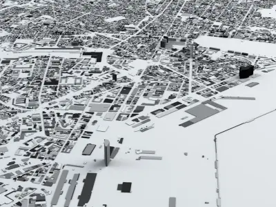 Marseille Streets and Buildings 3D model