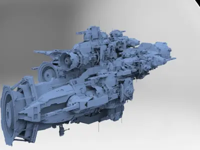 Alien Stargate Ship 3  3D model