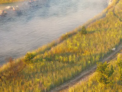 Assembled scene - Morning on the river 3D model