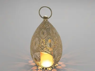 Moroccan lamp 1 3D model