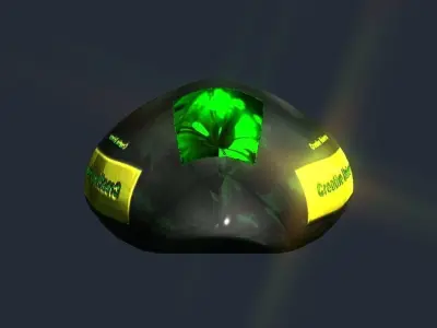 Creative Universe Tailed Spaceship Low-poly 3D model