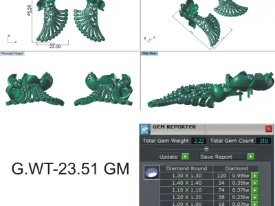 Pendants and Earrings 3D print model