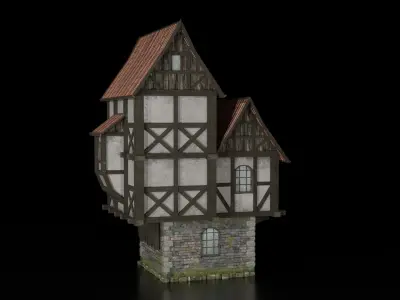 MEDIEVAL HOUSE Low-poly 3D model