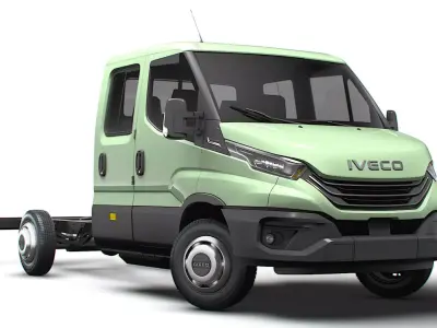 Iveco Daily Double Cab L3 Chassis 2026 3D model