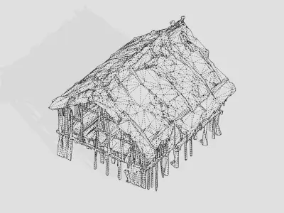 Thatched hut 3D model
