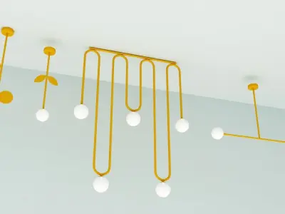 spherical celling light  3D model