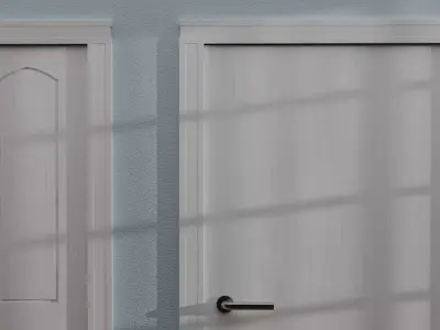 10 INTERIOR DOORS Low-poly 3D model