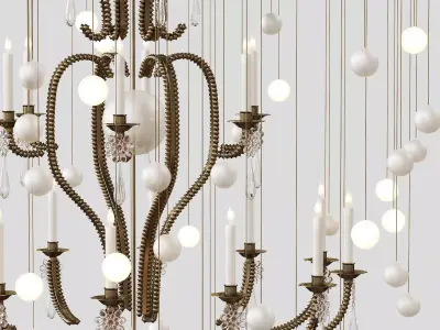 Contemporary Le Merveilleux Black Chandelier  3D model