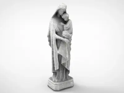 Virgin Mary Low-poly 3D model