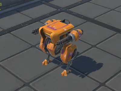 Droll Robot 05 Low-poly 3D model
