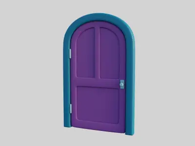 Cartoon Door 12a 3D model