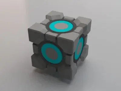 Portal Cube Low-poly 3D model