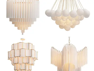 Collection of Modern Chandelier 3D model