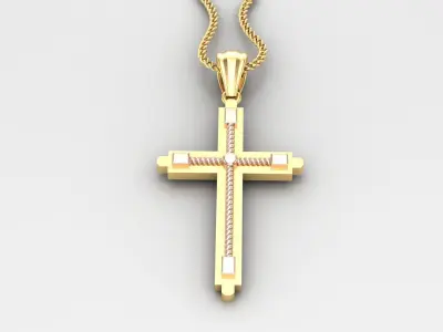 Cross Light Gold 4CP072 3DM STL 3D model