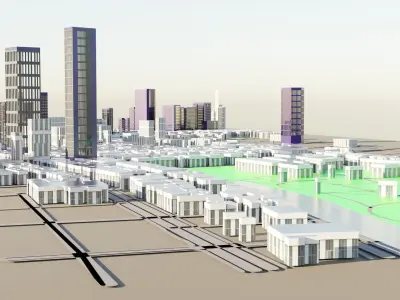 Fukuoka Japan Citymap Building 3D model