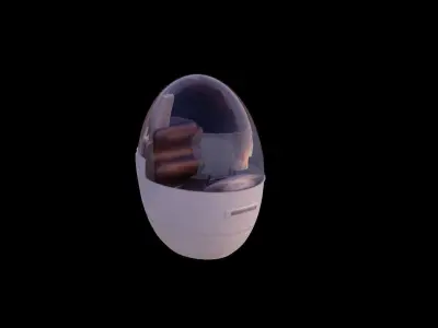 Futuristic vehicle single seat 3D model