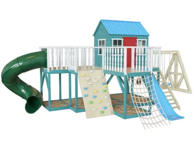 PlaygroundPlayhouse outdoor play set 3D model