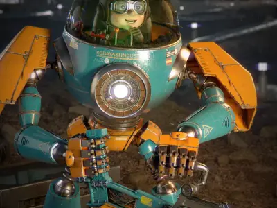 Pilot Boy and Mecha 3D model