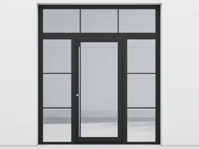 Aluminium door 207 3D model