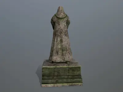 old statue Low-poly 3D model