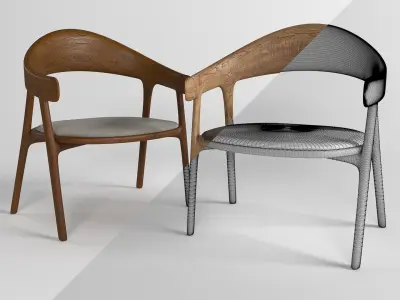 Wooden chair 3D model