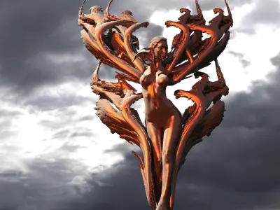 Dantes Lust Statue Grand  3D model