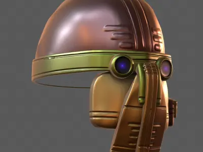 Gas mask helmet 3d model scifi Low-poly  Low-poly 3D model 375