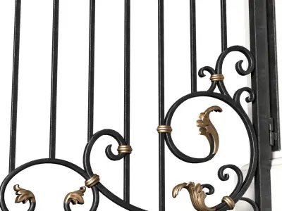 Gates in classic style Entrance Forged   3D model