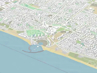 Cityscape Ashdod Israel 3D model