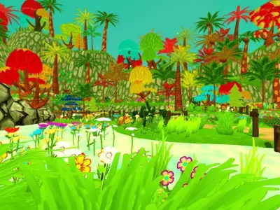 Toon Forest Environments Low-poly 3D model