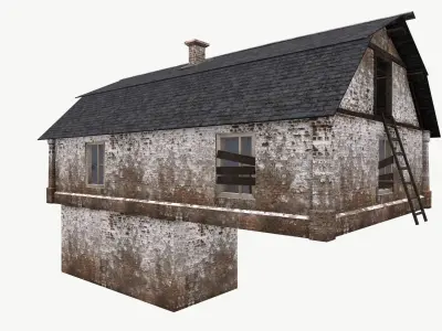 An Old House E Low-poly 3D model